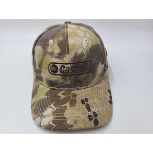 Castrol Camo American Flag Adjustable Hat Cap Car Oil Lubricants Men Women Brown